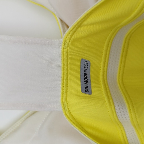 Yellow white athletic top with built in sport bra - Picture 6 of 8